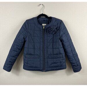 Crewcuts Girls Puffer Jacket Coat Navy Blue Size 8